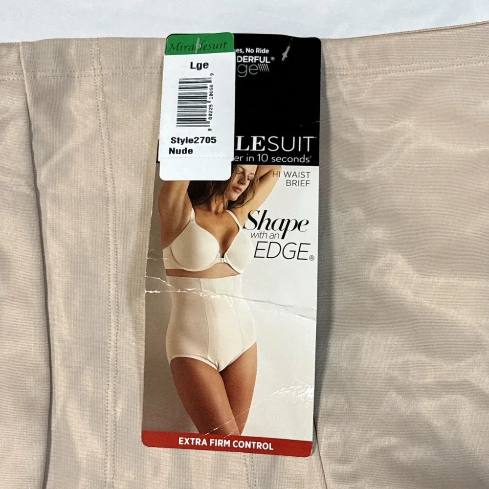 MIRACLESUIT‎ Nude Extra Firm Control Hi Waist Brief Panty NEW Womens Sz L LG